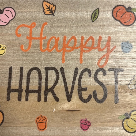 💥 $5 if Bundled Happy Harvest Sign with Silver Sparkle Edges SPRITZ Target NWT - Picture 2 of 11